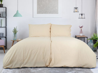 B.E.S. - Petrovice, s.r.o. Povlečení jednobarevný KREP Hotel kapsa 140x200+70x90 - béžová