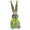 Slámový zajíc zelený 43x18 cm