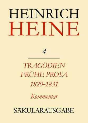 Tragödien. Frühe Prosa 1820 - 1831. Kommentar