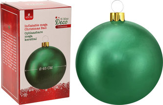 BOMBKA ŚWIĄTECZNA NADMUCHIWANA 45CM ZIELONA