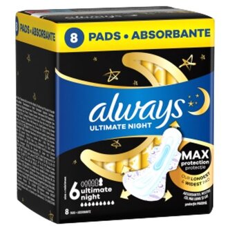 Always vložky Ultra (8ks/fol) UltimNight