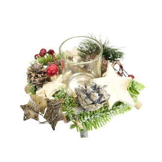 Svícen s bezinkami 7x15 cm