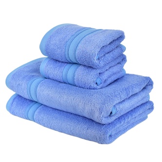 Sada bambusových ručníků, modré 2 ks 30x50 cm, 2 ks 50x100 cm