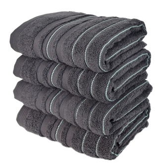 Sada froté ručníků STRIPES 50x90 cm 4 ks šedé