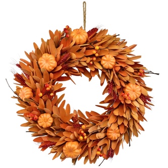 Podzimní věnec zdobený dýněmi Ø35 cm