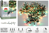 ŁAŃCUCH LED 200L WW ZEWNĘTRZNE 400CM TIMER+8FUNKCJI NA BATERIE