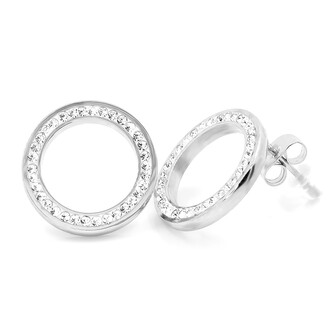 Náušnice KROUŽEK s kamínky II - chirurgická ocel