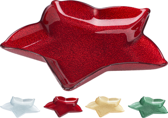 TALERZ SZKLANY W KSZTAŁCIE GWIAZDY 4 KOL