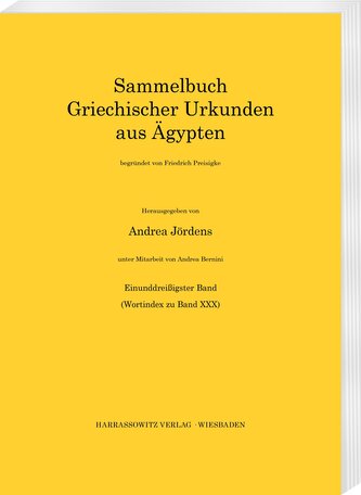 Sammelbuch griechischer Urkunden aus Ägypten / Sammelbuch griechischer Urkunden aus Ägypten. Wortindex zu Band 30