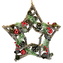 Hvězda se zelenými šiškami 35 cm