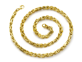 Náhrdelník BYZANTSKÝ VZOR GOLD 55/0,5 cm - chirurgická ocel