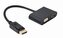 Gembird adaptér DisplayPort (M) na HDMI (F) + VGA (F), kábel 0.1m, čierny