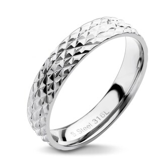 Prsten SPIKES - chirurgická ocel, velikost 7 (EU: 54 - 56)