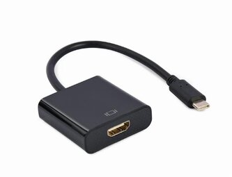 Gembird adaptér USB-C (M) na HDMI (F), 4K@60H, 0,15m kábel, čierny