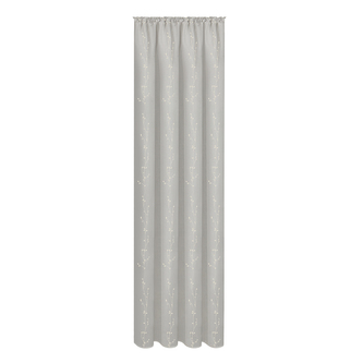 Bavlněný závěs s páskou a tunýlkem - světle šedá, 245 mm, 140 mm