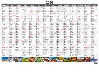 Plánovací roční mapa 2026 A1 obrazová