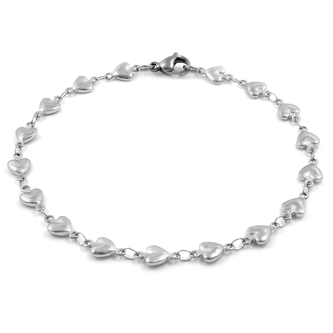 Srdíčkový náramek V - chirurgická ocel, délka 19 cm