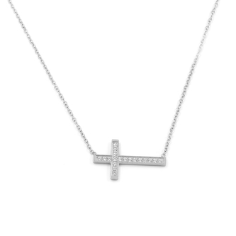 Náhrdelník KŘÍŽEK s kamínky - chirurgická ocel