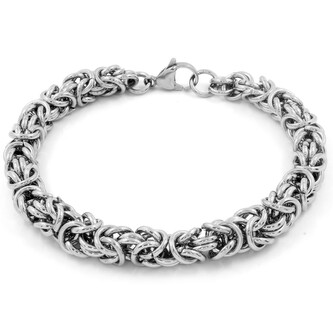 Náramek KRÁLOVSKÝ VZOR - chirurgická ocel, délka 19 cm