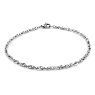 Jemný proplétaný náramek - chirurgická ocel, délka 18 cm