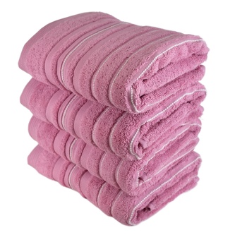 Sada froté ručníků STRIPES 50x90 cm 4 ks růžové