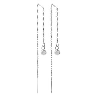 Provlékací řetízkové náušnice KULIČKA - chirurgická ocel