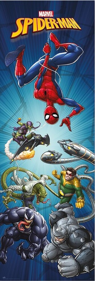 Plakát, Obraz - Marvel - Spiderman, 53 × 158 cm