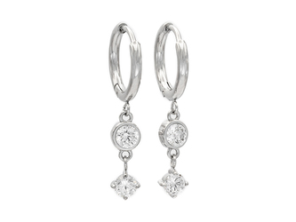 Visací náušnice s kamínky III - chirurgická ocel