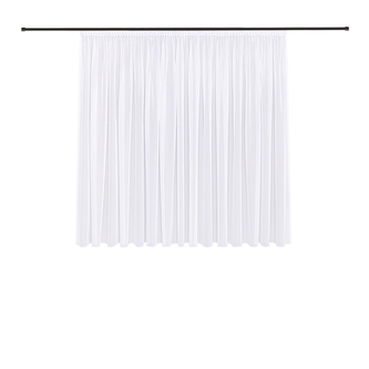 Záclona Laura, bílá, řasící páska - 175 mm, 300 mm