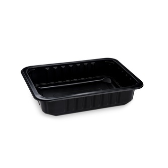 Menu misa (PP) nedelená čierna 227 x 178 x 50 mm 1400ml [320 ks]