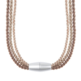 Ozdobný úvaz na závěsy s magnetickým zapínáním - růžová/hnědá