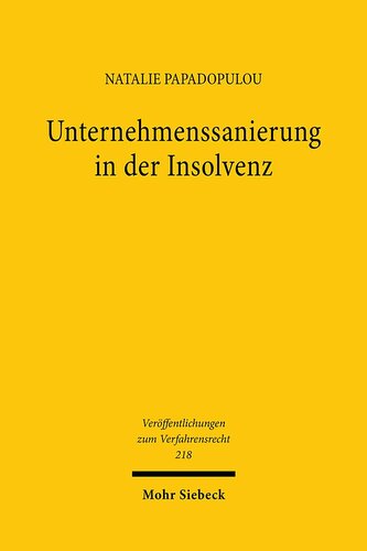 Unternehmenssanierung in der Insolvenz