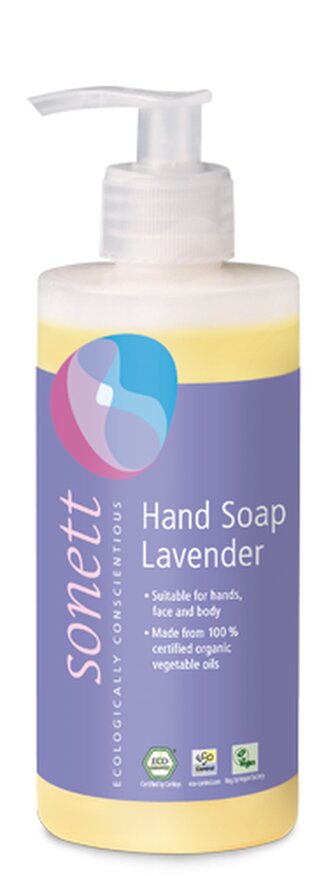 Sonett Tekuté mýdlo - levandule BIO 300 ml - pro vaše ruce, obličej i celé tělo
