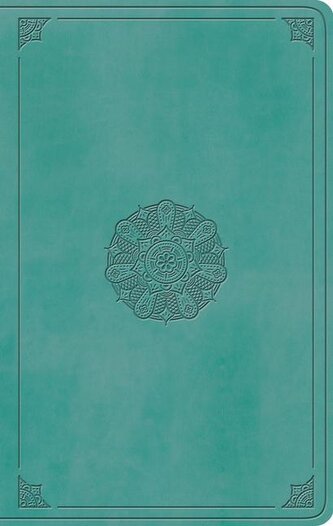 ESV Large Print Value Thinline Bible (Trutone, Turquoise, Emblem Design)