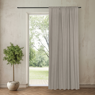Bavlněný/lněný závěs - taupe, 270 mm, 140 mm
