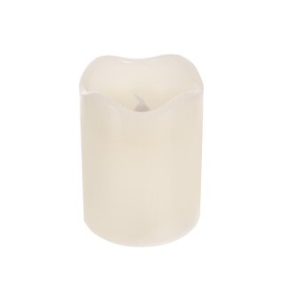 Svíčka vosk dekor. LED+časovač béžová