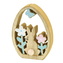 Vajíčko se zajíčkem a květinami 13 cm