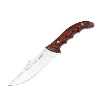 Muela AZOR-13 lovecký nôž 13 cm, Satin, drevo Pakka, kožené puzdro