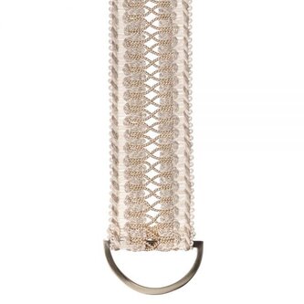 Ozdobný úvaz na záclony - bílá