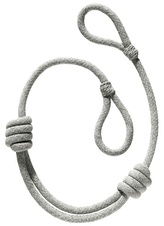 Ozdobný úvaz na závěsy - šedá