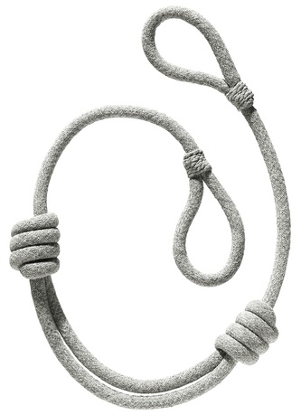 Ozdobný úvaz na závěsy - šedá