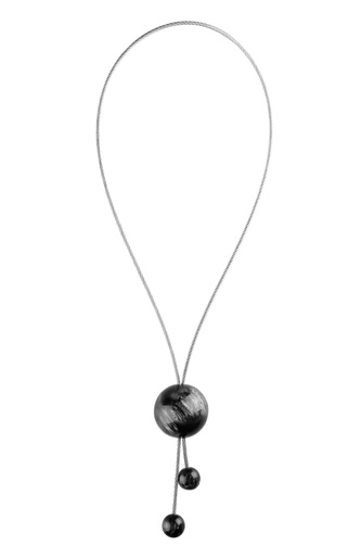 Ozdobná spona s drátem a perlami - šedo/modrá