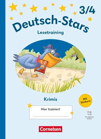 Deutsch-Stars 3./4. Schuljahr - Ausgabe 2025 - Lesetraining für Krimifans - Übungsheft