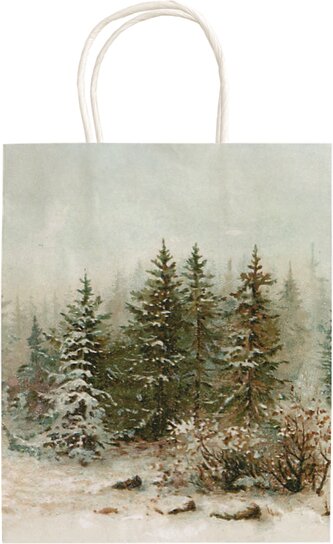 Dárková papírová taška Christmas Forest Fir Trees