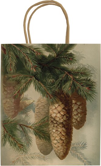 Dárková papírová taška Christmas Forest Conifers