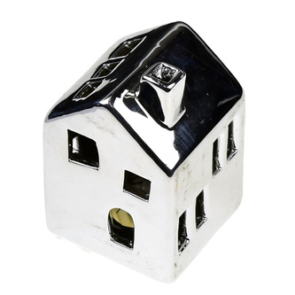 Domeček stříbrný s LED osvětlením