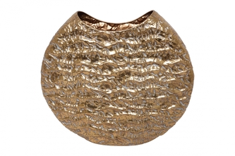 Kovová váza Lisa Maria S zlatá, 43 cm