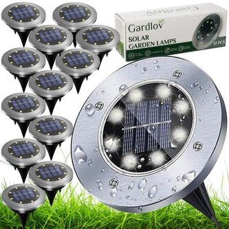 Gardlov 24001 Zahradní solární světlo LED, studená bílá, IP65, 2 V 100 mA, 12 ks