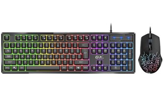 Genius GX GAMING Scorpion KM-GX3 drátový set klávesnice s myší RGB podsvícení Copilot USB černá CZ+SK layout