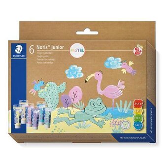 Finger paint, STAEDTLER "Noris® Junior 881", 6 different pastel colors